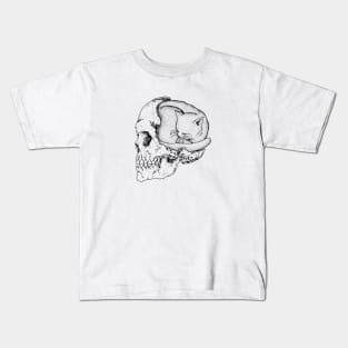 Cat in a skull Kids T-Shirt